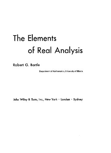 The Elements of Real Analysis