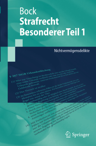 Strafrecht Besonderer Teil 1