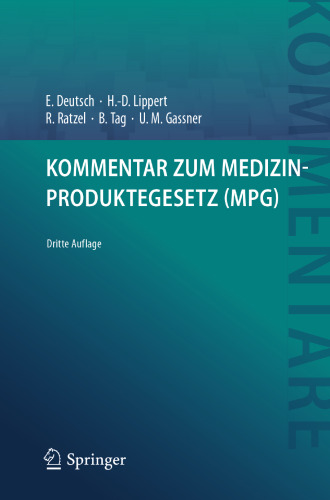 Kommentar zum Medizinproduktegesetz (MPG)