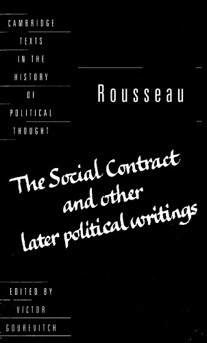 The Social Contract and other later political writings