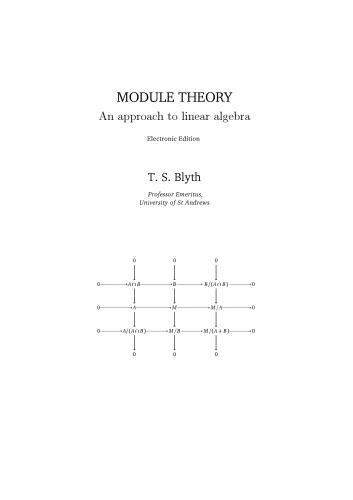 Module theory: an approach to linear algebra