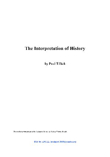 Interpretation of History