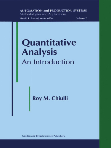 Quantitative Analysis: An Introduction