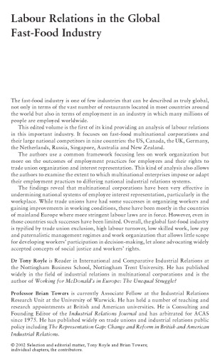 Labour Relations in the Global Fast Food Industry