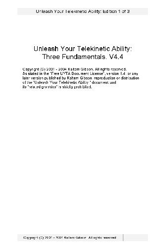 Unleash Your Telekinetic Ability