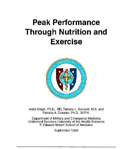 Peak Performance Through Nutrition and Exercise