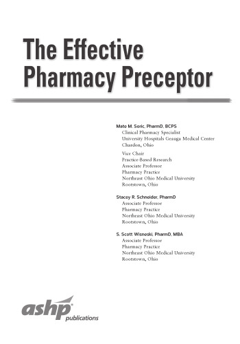 The Effective Pharmacy Preceptor