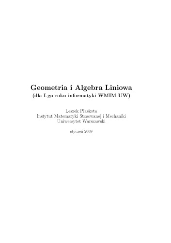 Geometria i Algebra Liniowa