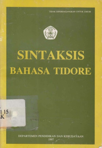 Sintaksis bahasa Tidore