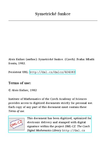 Symetrické funkce