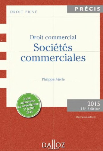Droit commercial. Sociétés commerciales