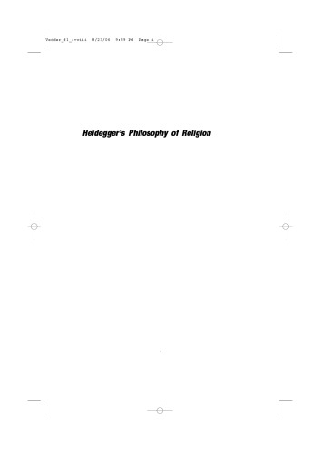 Heideggers Philosophy of Religion