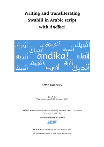 Writing and transliterating Swahili in Arabic script with Andika!