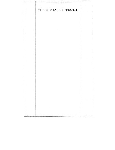 The Realm of Truth - Book Third of Realms of Being