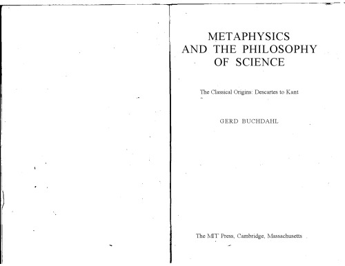 Descartes’ Method and Metaphysics (Metaphysics and the philosophy of science; the classical origins: Descartes to Kant, Chapter 3)