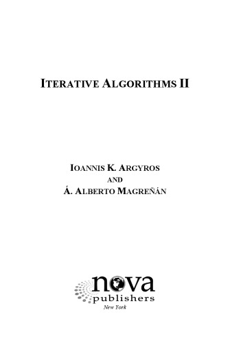 Iterative Algorithms II