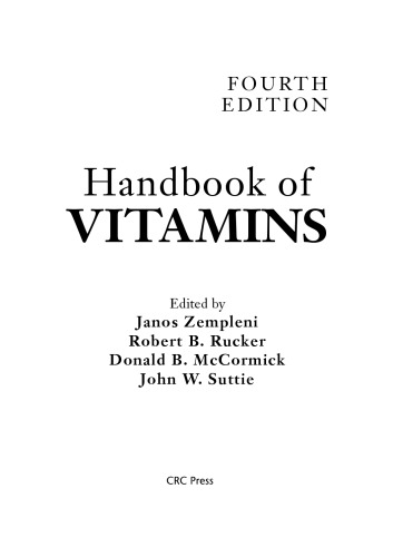 Handbook of Vitamins