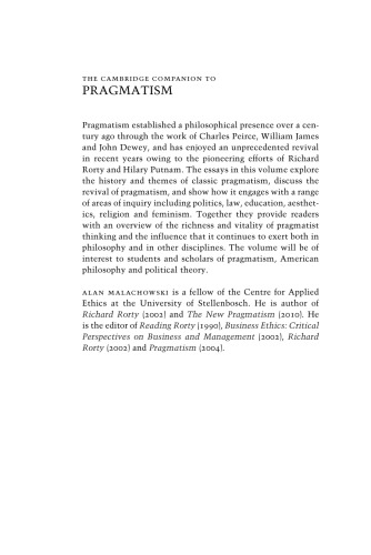 The Cambridge Companion to Pragmatism
