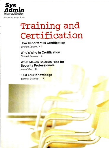 Sys Admin, Supplement 2006: Training and Certification