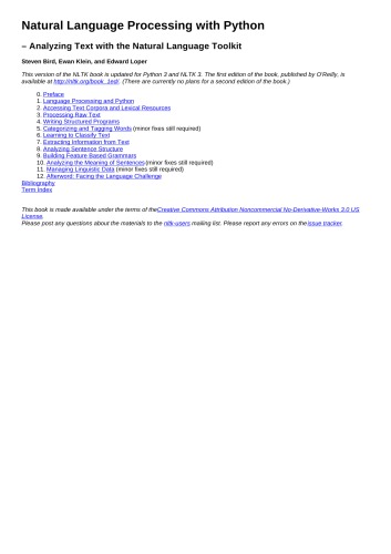 Natural Language Processing with Python