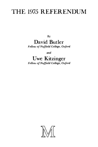 The 1975 Referendum (on UK accession to EEC )
