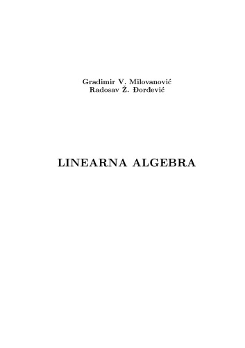 Linearna algebra [lecture notes]