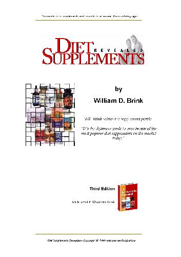 Diet Supplements Revealed