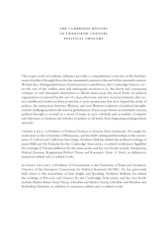 The Cambridge History of Twentieth-Century Political Thought