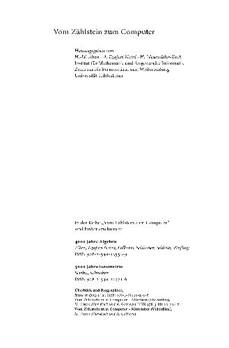 6000 Jahre Mathematik. Von den Anfaengen bis Leibnitz und Newton