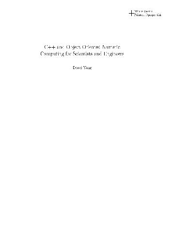 C++ and Object-oriented Numeric Computating For Scientists And Engineers