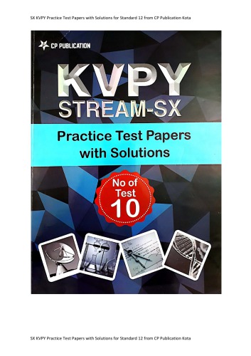SX KVPY Practice Test Papers with Solutions for Standard 12 from Career Point CP Publication Kota