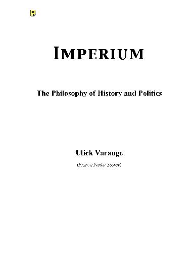 Imperium: The Philosophy of History and Politics
