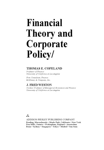 Financial Theory and Corporate Policy
