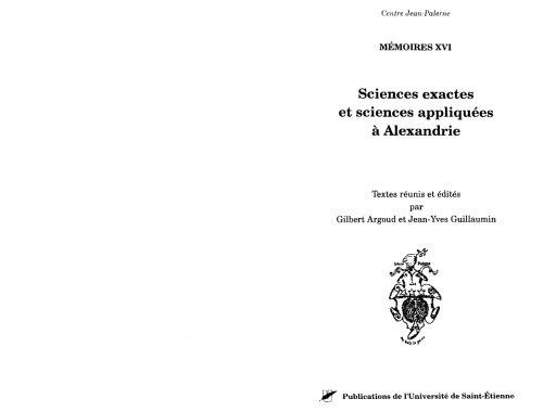 Sciences Exactes Et Sciences Appliquees a Alexandrie