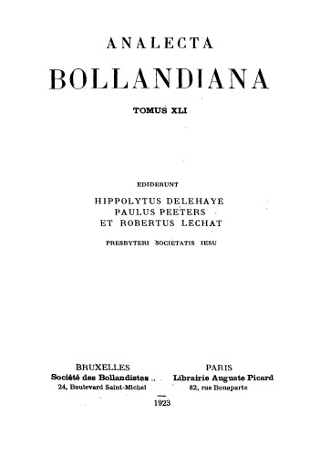 Analecta Bollandiana