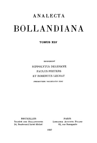 Analecta Bollandiana