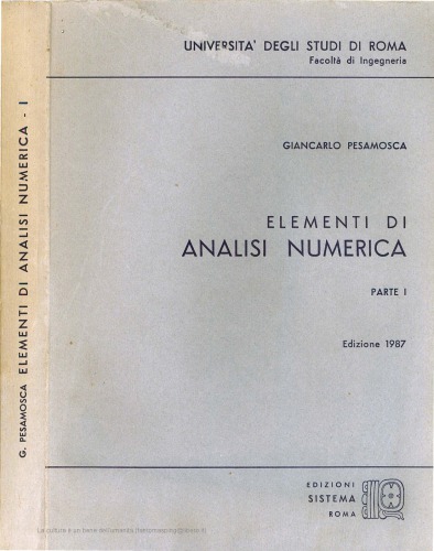 Elementi Di Analisi Numerica, Parte I