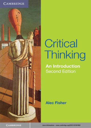 Critical Thinking: An Introduction