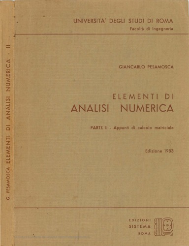 Elementi Di Analisi Numerica, Parte II