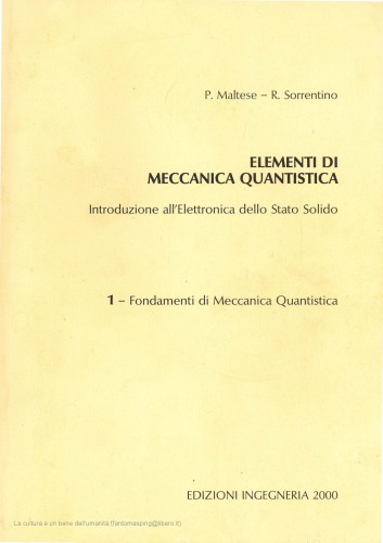 Elementi di Meccanica Quantistica