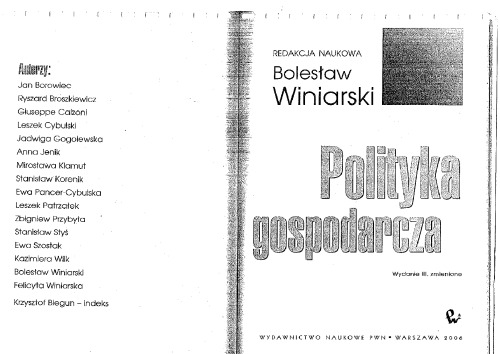 Polityka gospodarcza