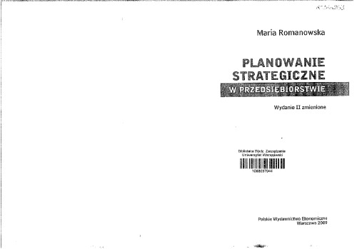 Planowanie strategiczne w przedsiębiorstwie
