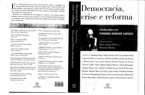 Democracia, Crise e Reforma, Estudos sobre a Era Fernando Henrique Cardoso