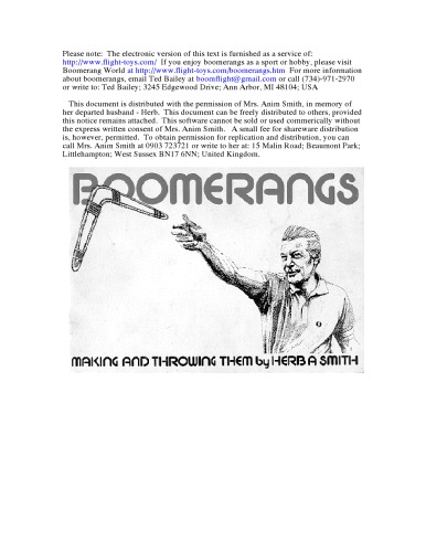 Boomerang making and throwing