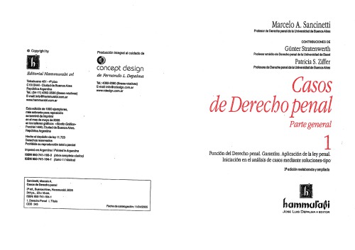 Casos de Derecho Penal Parte General Tomo 1