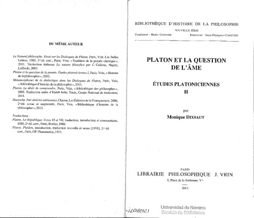 Platon et la question de l’âme