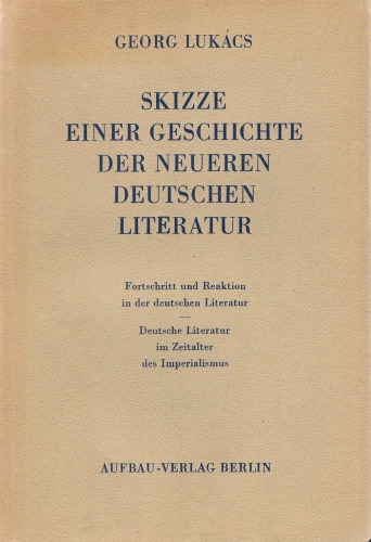 Skizze einer Geschichte der Neueren Deutschen Literatur