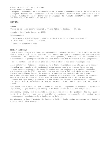 Curso de Direito Constituicional