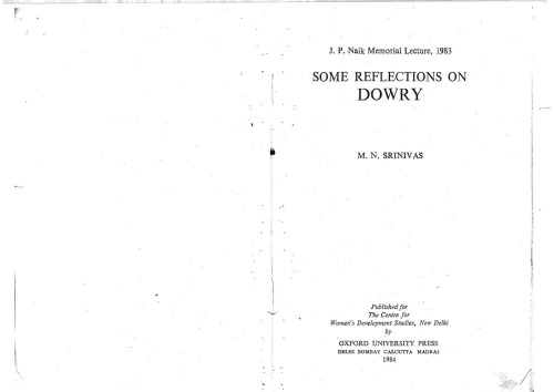 Some Reflections of Dowry