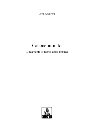 Canone infinito. Lineamenti di teoria della musica